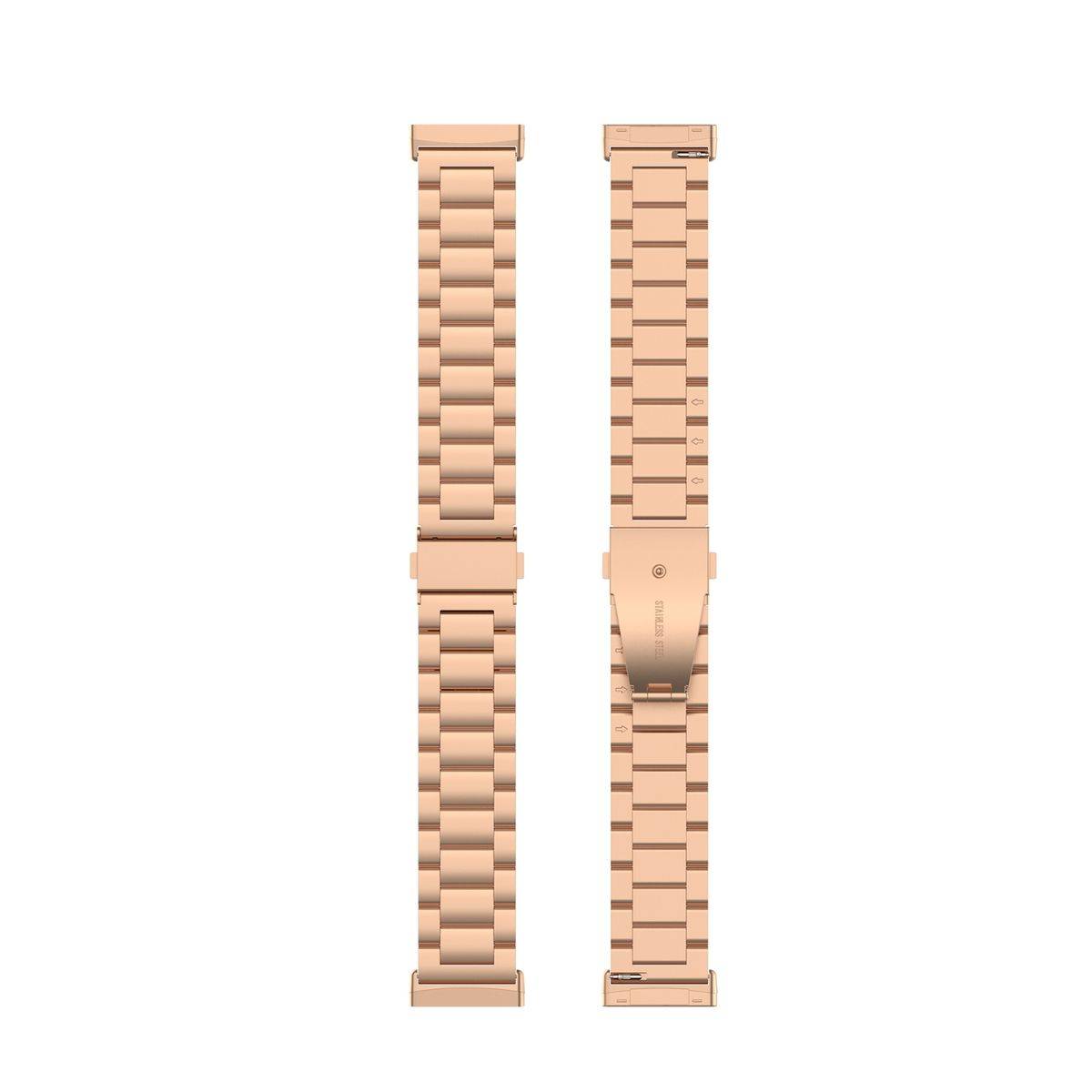 Für Fitbit Versa 4 + 3 / Sense 1 + 2 Stahl Metall Ersatz Armband Rose Gold Smart Uhr