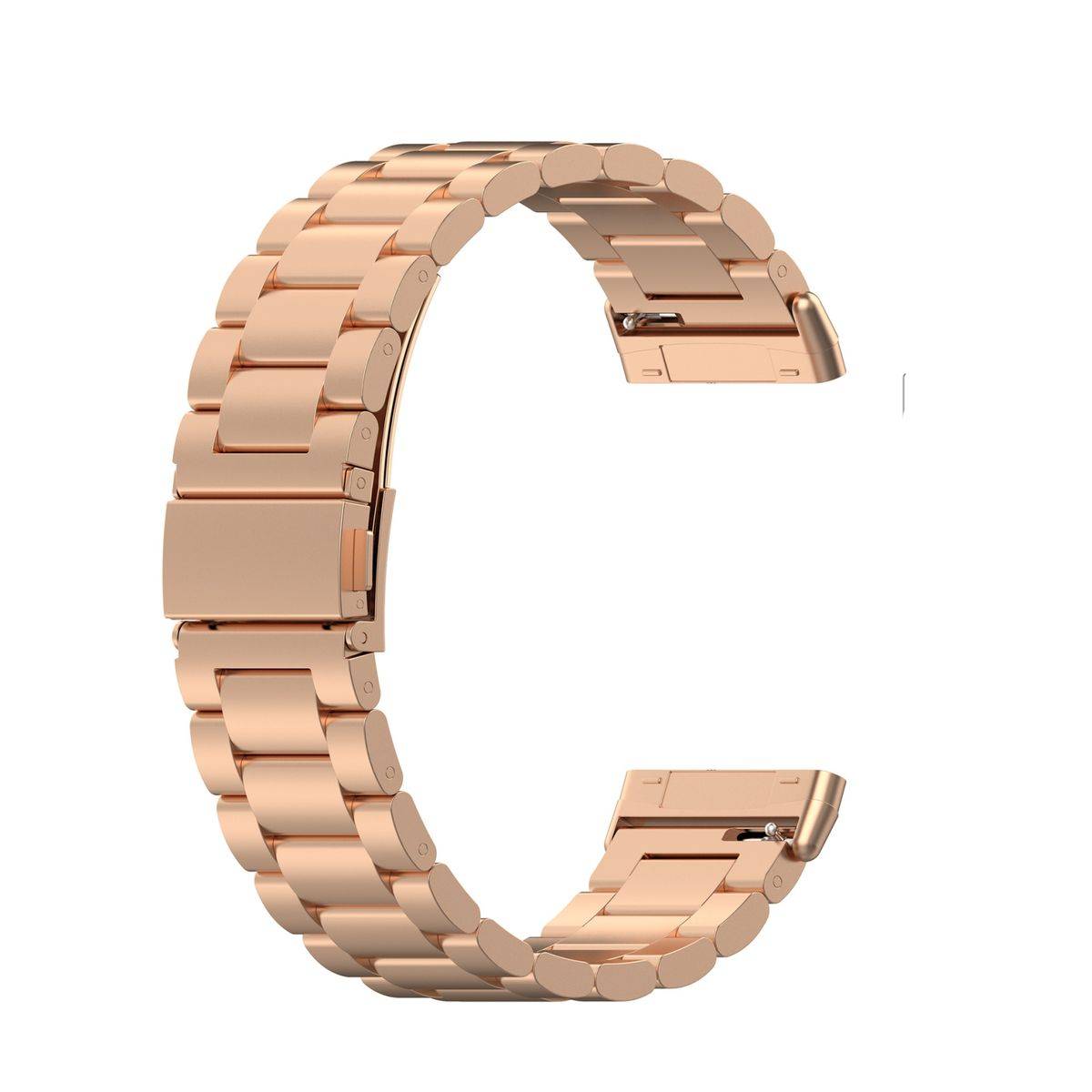 Für Fitbit Versa 4 + 3 / Sense 1 + 2 Stahl Metall Ersatz Armband Rose Gold Smart Uhr