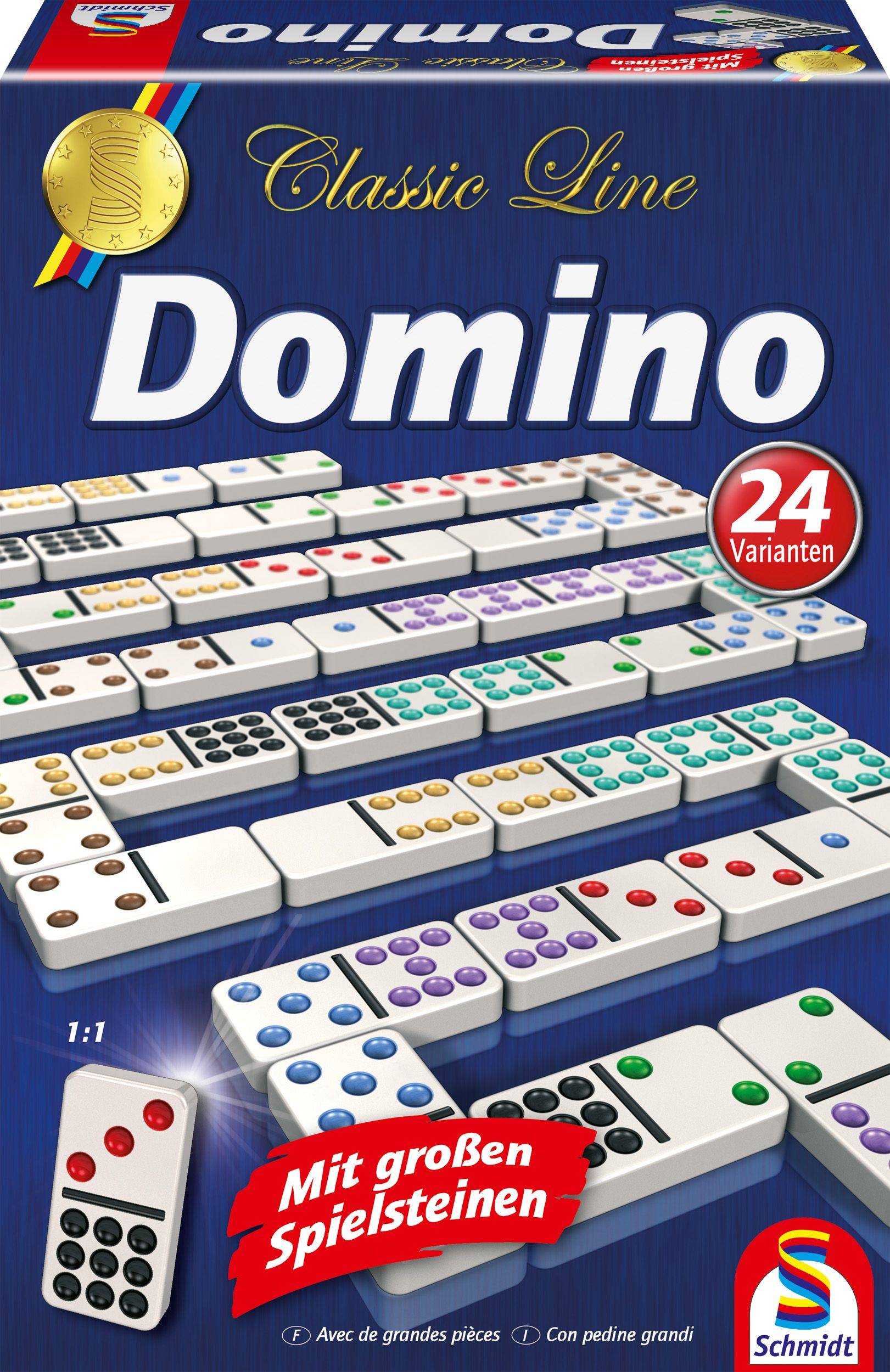 Classic Line Domino | Mit extra großen Spielsteinen