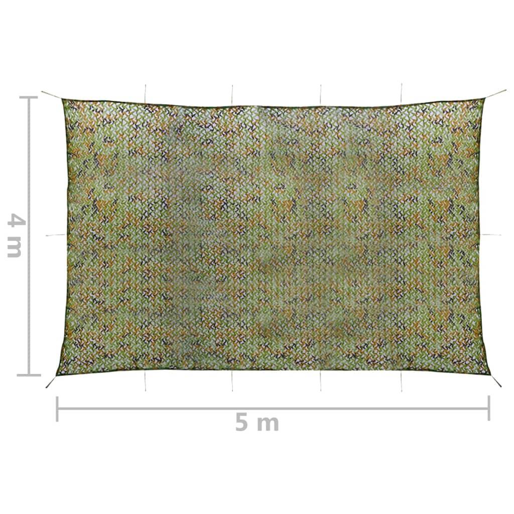 vidaXL Tarnnetz mit Aufbewahrungstasche 4x5 m Grün