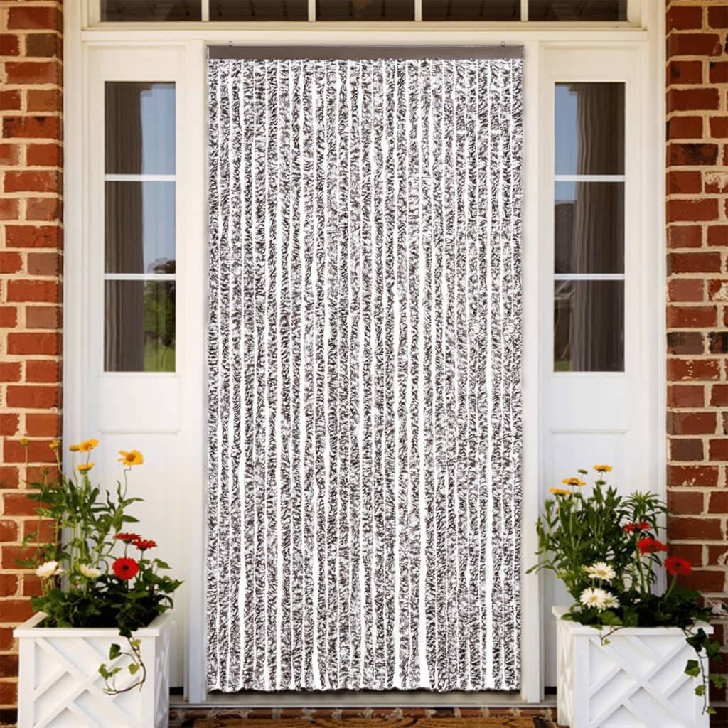 vidaXL Insektenschutz-Vorhang Braun und Beige 118x220 cm Chenille