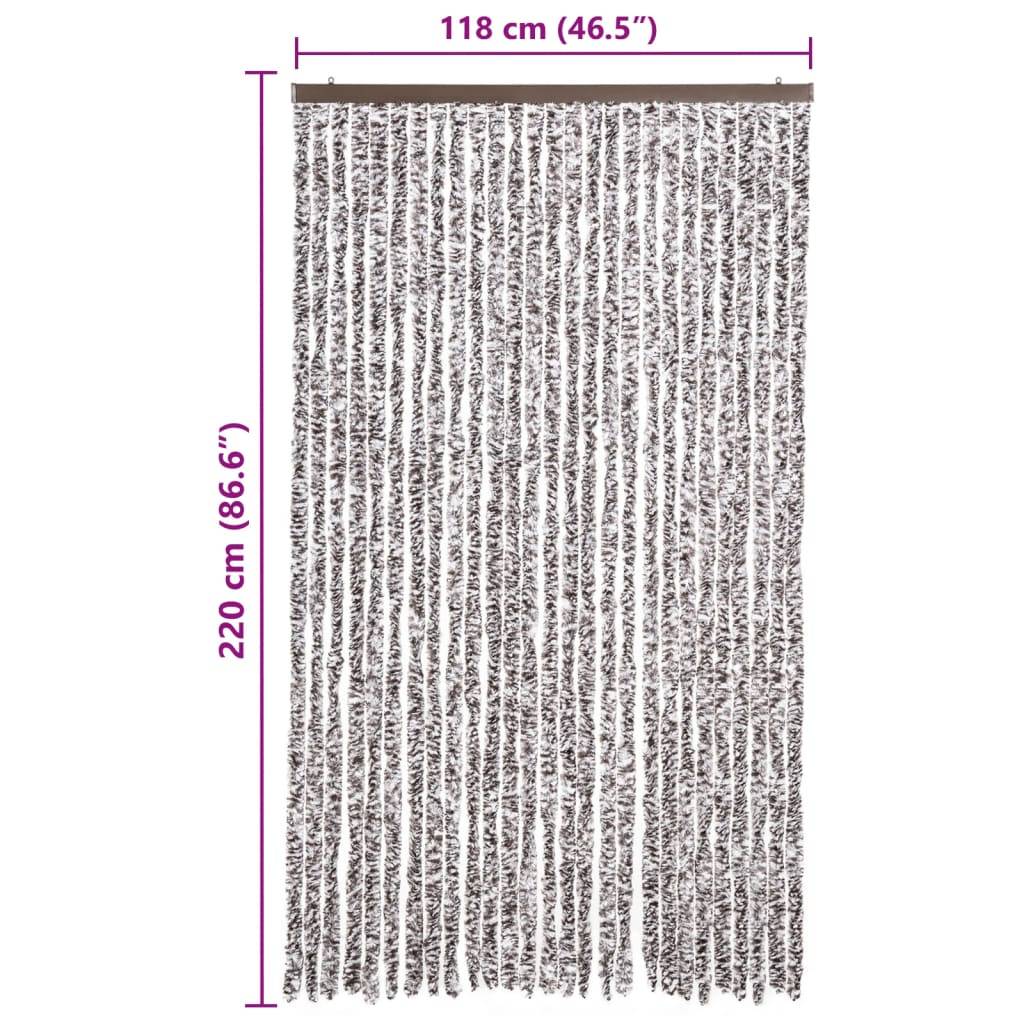 vidaXL Insektenschutz-Vorhang Braun und Beige 118x220 cm Chenille