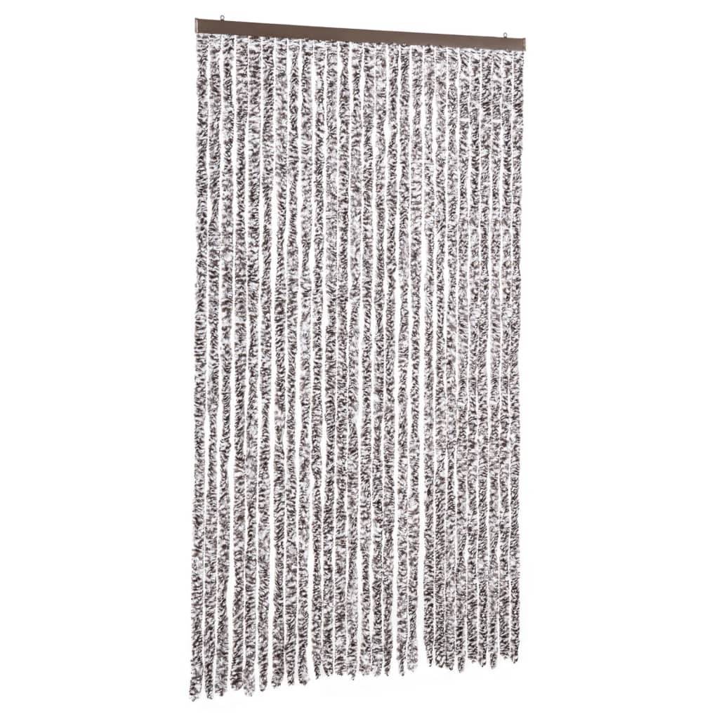 vidaXL Insektenschutz-Vorhang Braun und Beige 118x220 cm Chenille