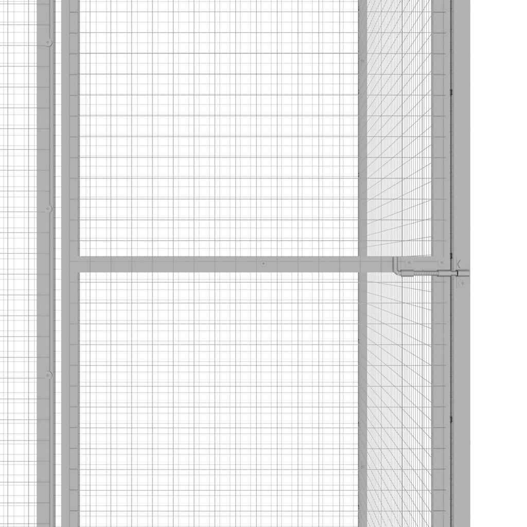 vidaXL Katzenkäfig 3x1,5x2,5 m Verzinkter Stahl