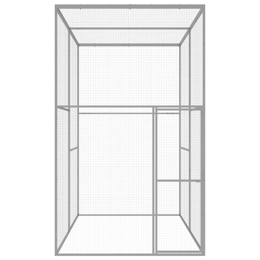 vidaXL Katzenkäfig 3x1,5x2,5 m Verzinkter Stahl