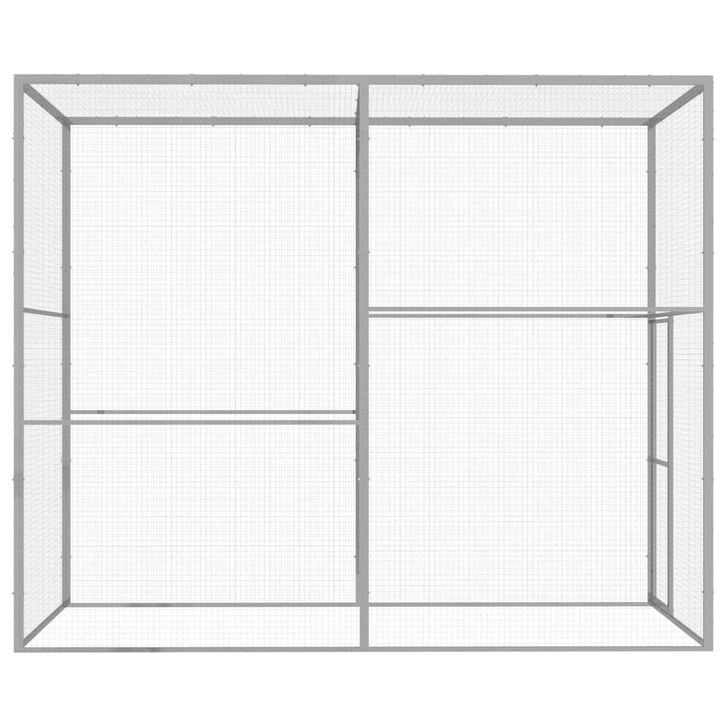 vidaXL Katzenkäfig 3x1,5x2,5 m Verzinkter Stahl