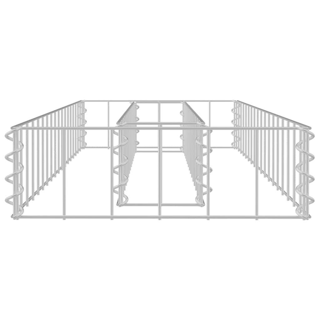 vidaXL Gabionen-Hochbeet Verzinkter Stahl 90x30x10 cm