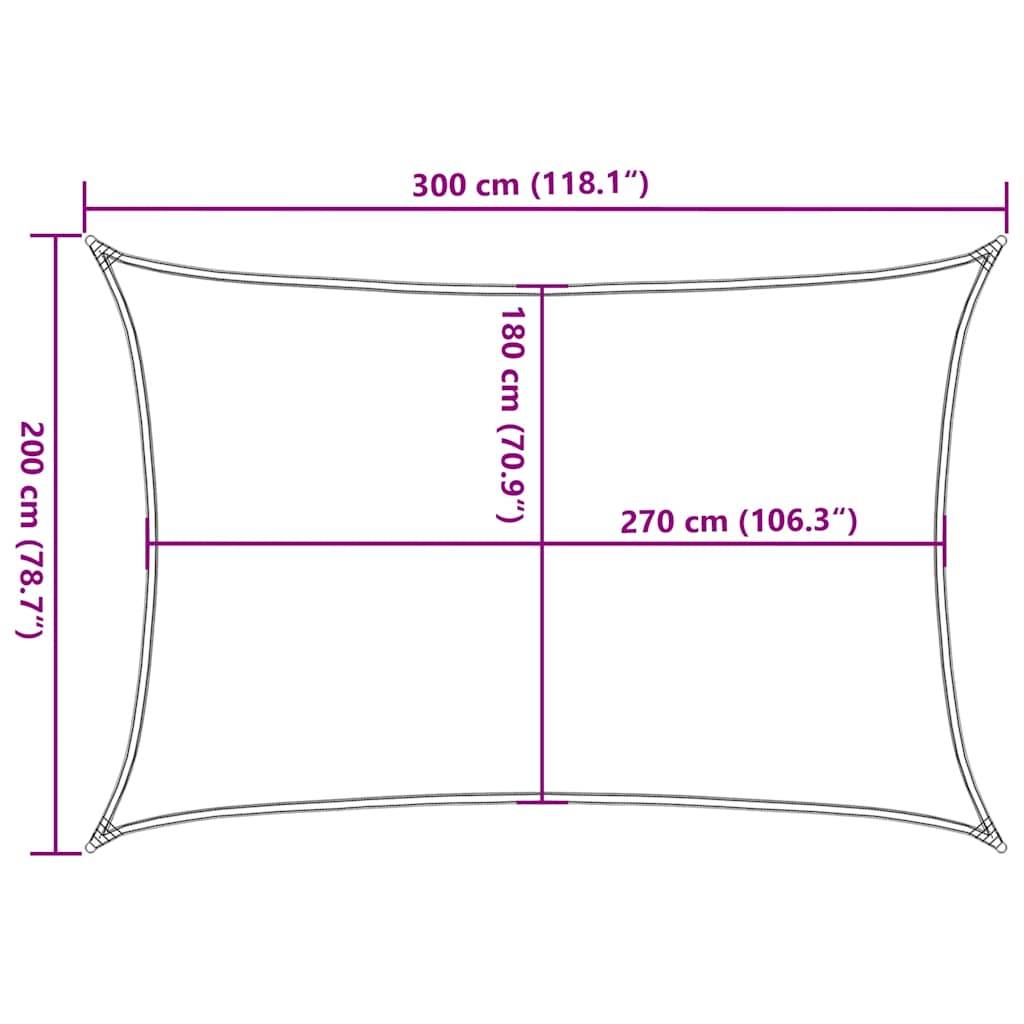 vidaXL Sonnensegel 160 g/m² Taupe 2x3 m HDPE