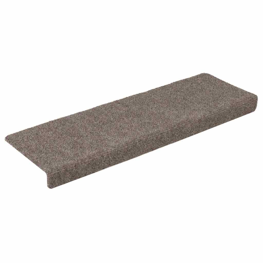 vidaXL Treppenmatten 15 Stk. Nadelvlies 65x21x4 cm Creme