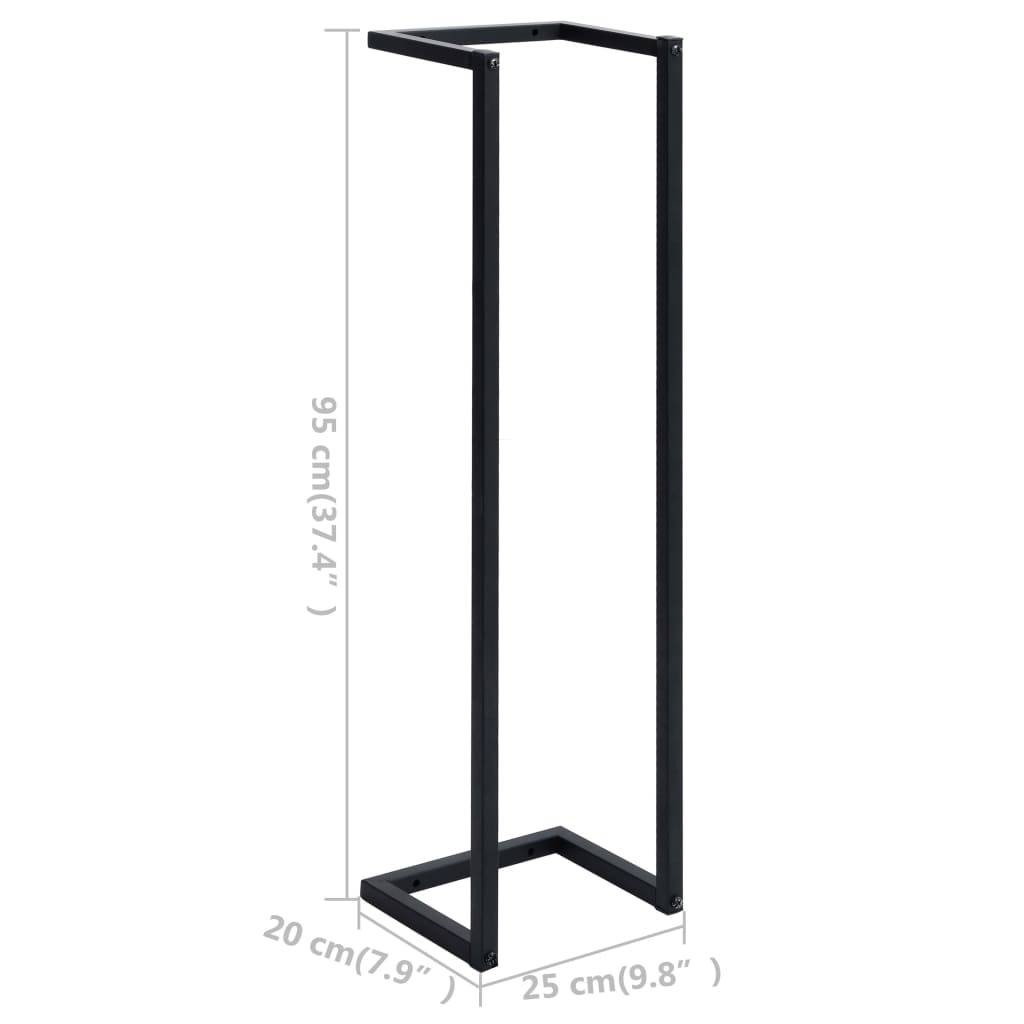 vidaXL Handtuchständer Schwarz 25x20x95 cm Eisen