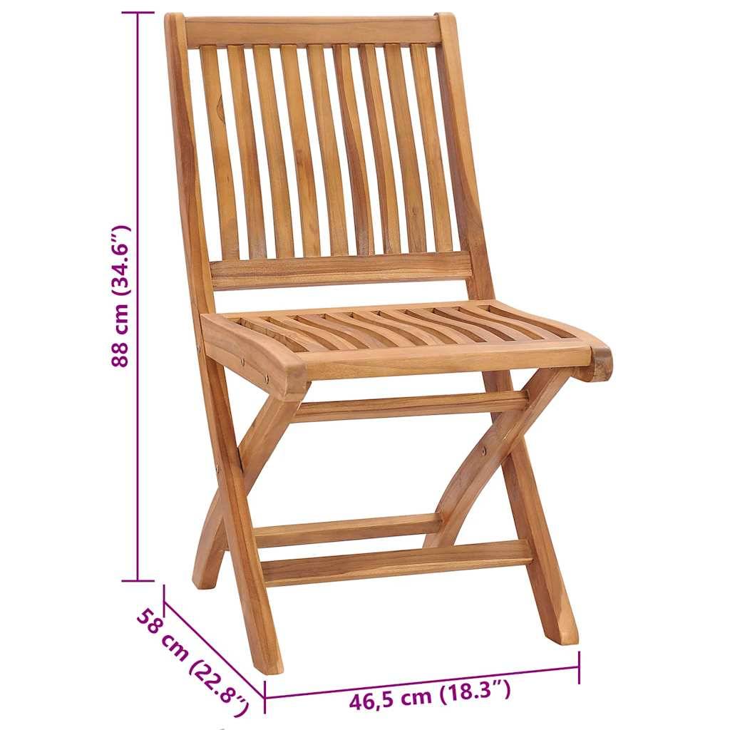 vidaXL Gartenstühle 2 Stk. mit Anthrazit Kissen Massivholz Teak