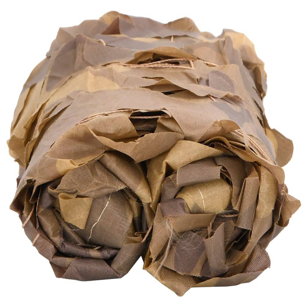 vidaXL Tarnnetz mit Aufbewahrungstasche 721x294 cm Sandfarbe