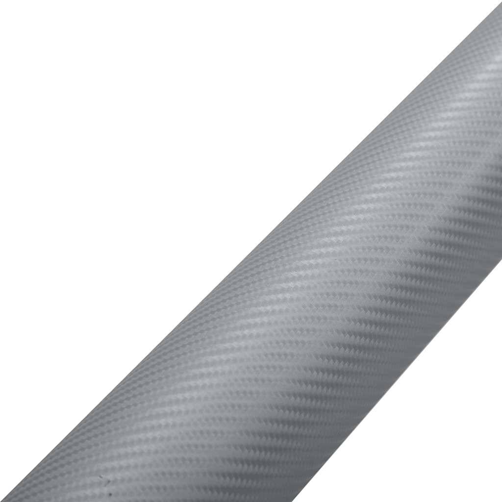vidaXL Autofolie 4D Silber 100x150 cm