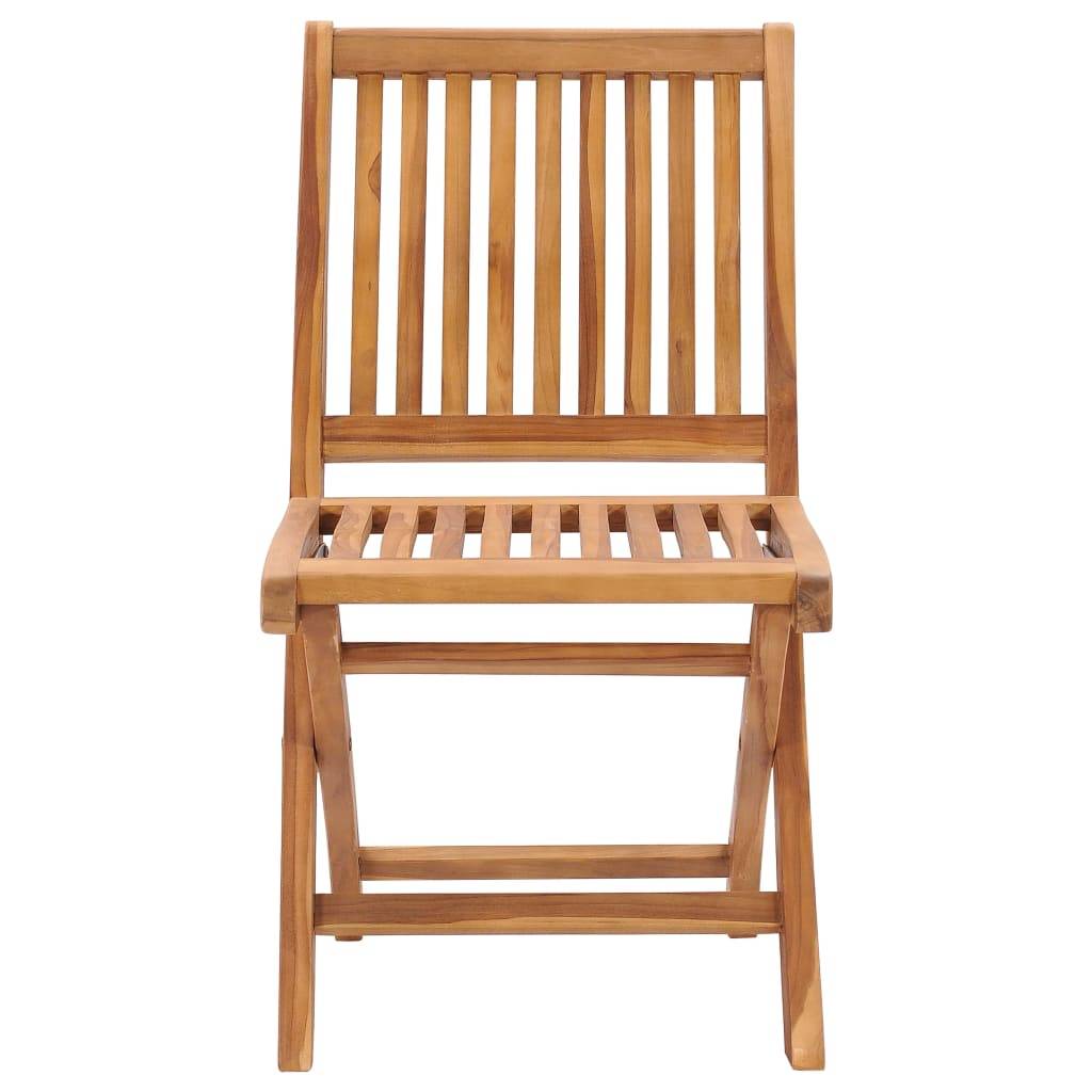 vidaXL Klappbare Gartenstühle 4 Stk. Massivholz Teak