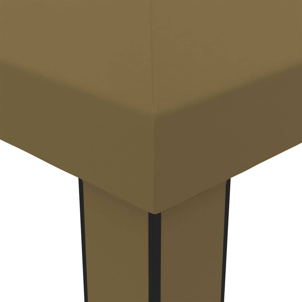 vidaXL Pavillon mit Doppeldach 3x6 m Taupe 180 g/m²