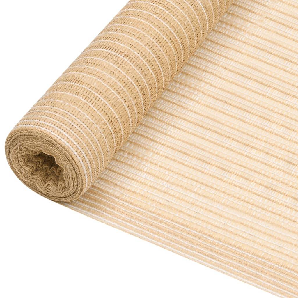 vidaXL Zaunblende Beige 2x50 m HDPE 195 g/m²