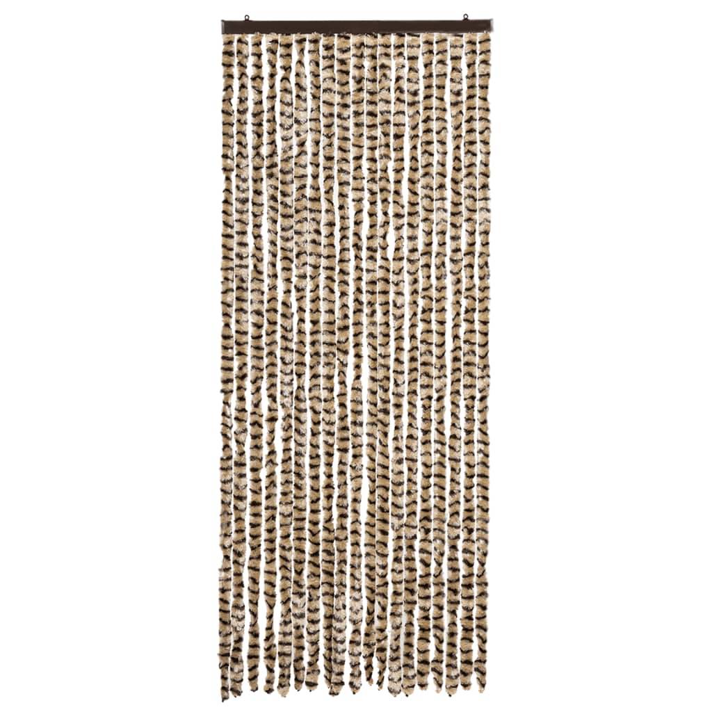 vidaXL Insektenschutz-Vorhang Beige und Braun 56x185 cm Chenille