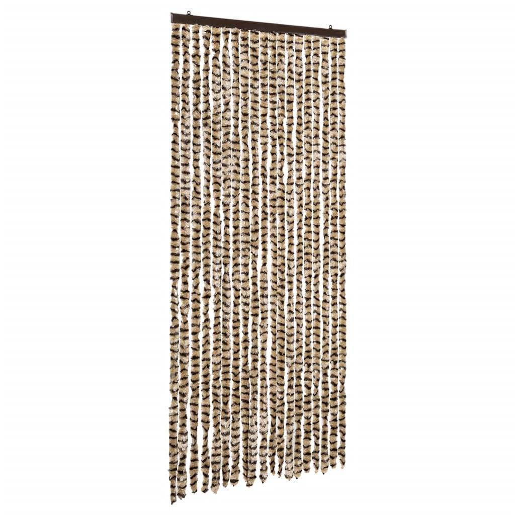vidaXL Insektenschutz-Vorhang Beige und Braun 56x185 cm Chenille