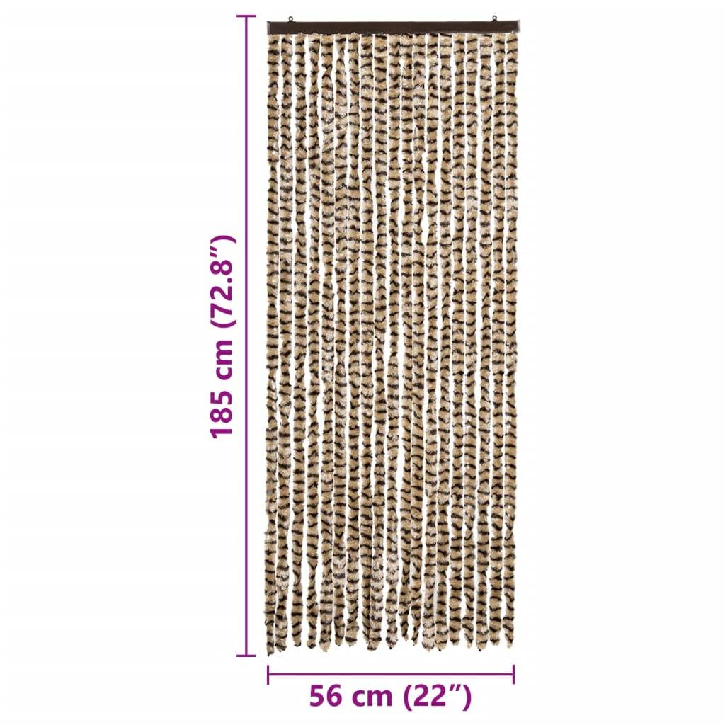 vidaXL Insektenschutz-Vorhang Beige und Braun 56x185 cm Chenille