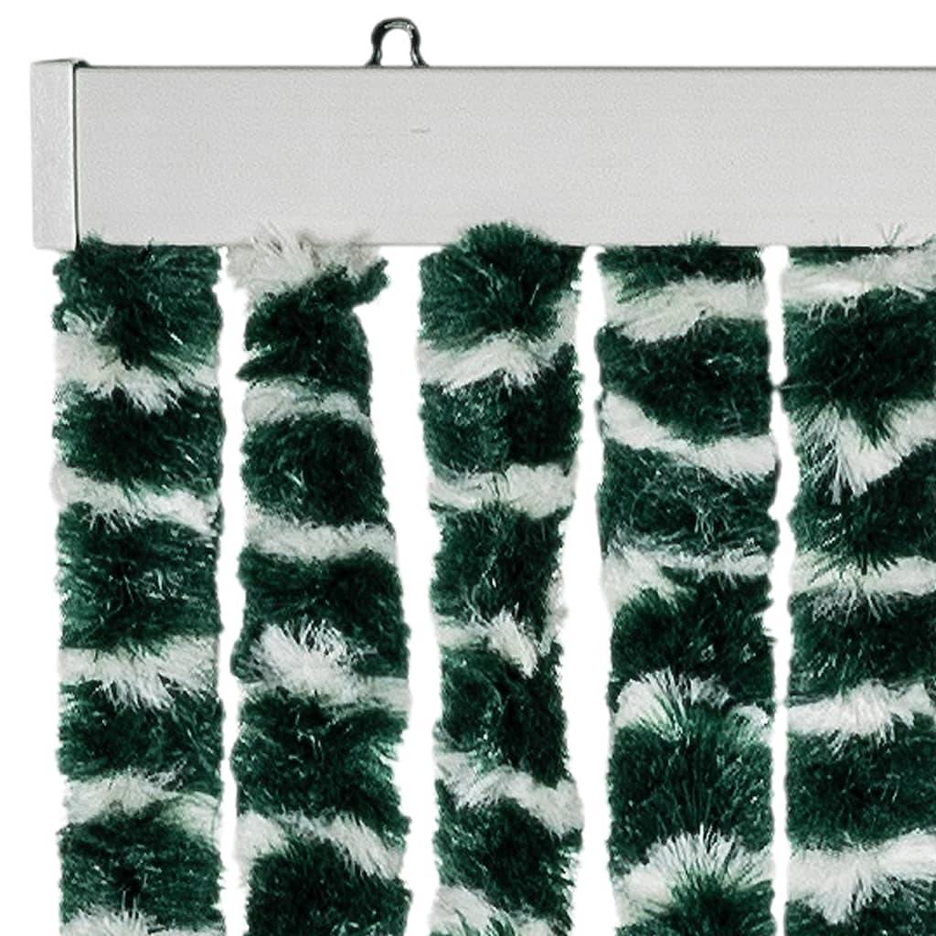 vidaXL Insektenschutz-Vorhang Grün und Weiß 100x220 cm Chenille