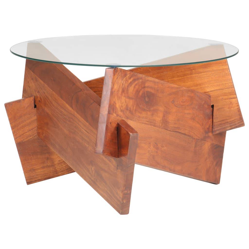vidaXL Couchtisch 60 cm Massivholz Akazie