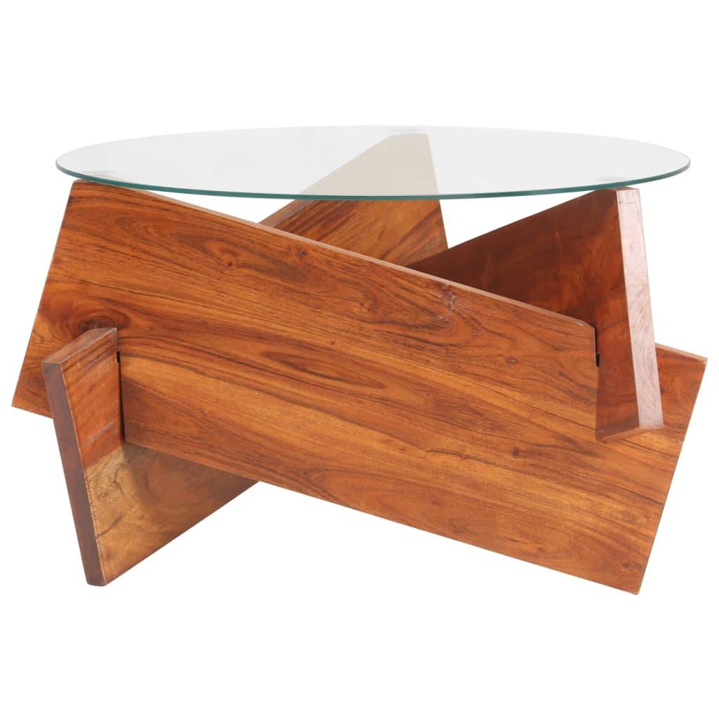 vidaXL Couchtisch 60 cm Massivholz Akazie