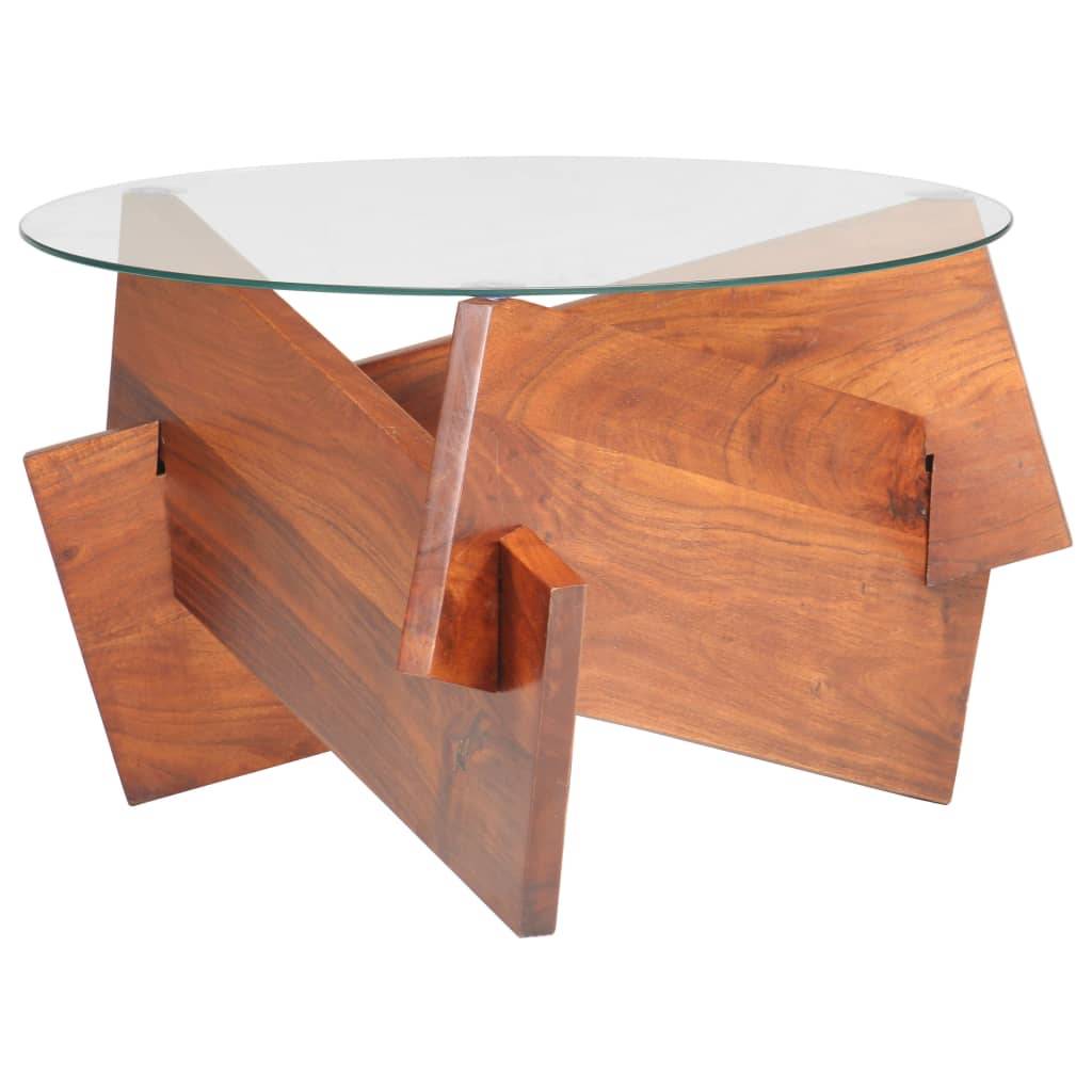 vidaXL Couchtisch 60 cm Massivholz Akazie