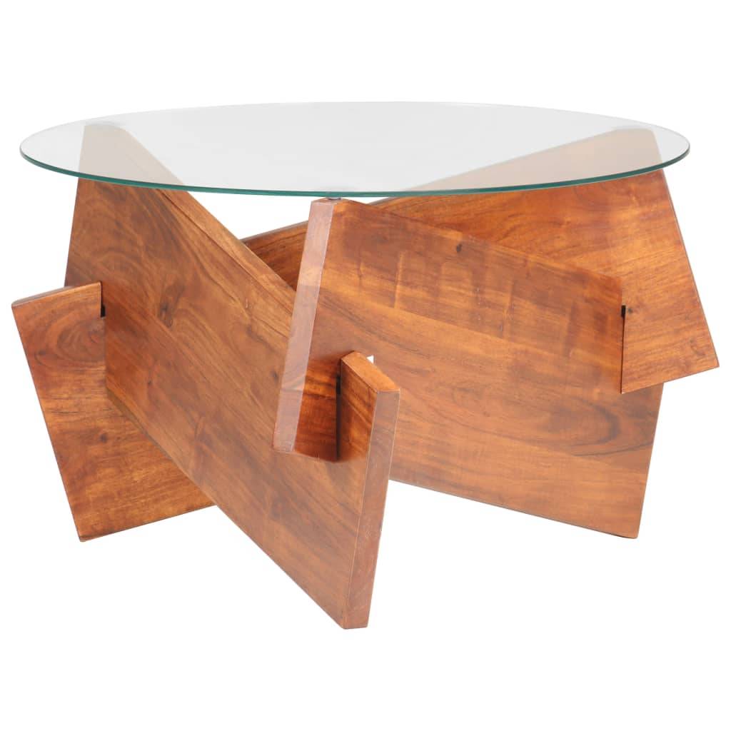 vidaXL Couchtisch 60 cm Massivholz Akazie