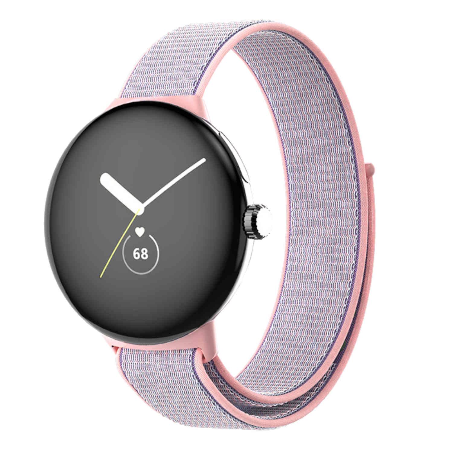 Für Google Pixel Watch 3 41mm / 2 / 1 Kunststoff / Nylon Armband Pink