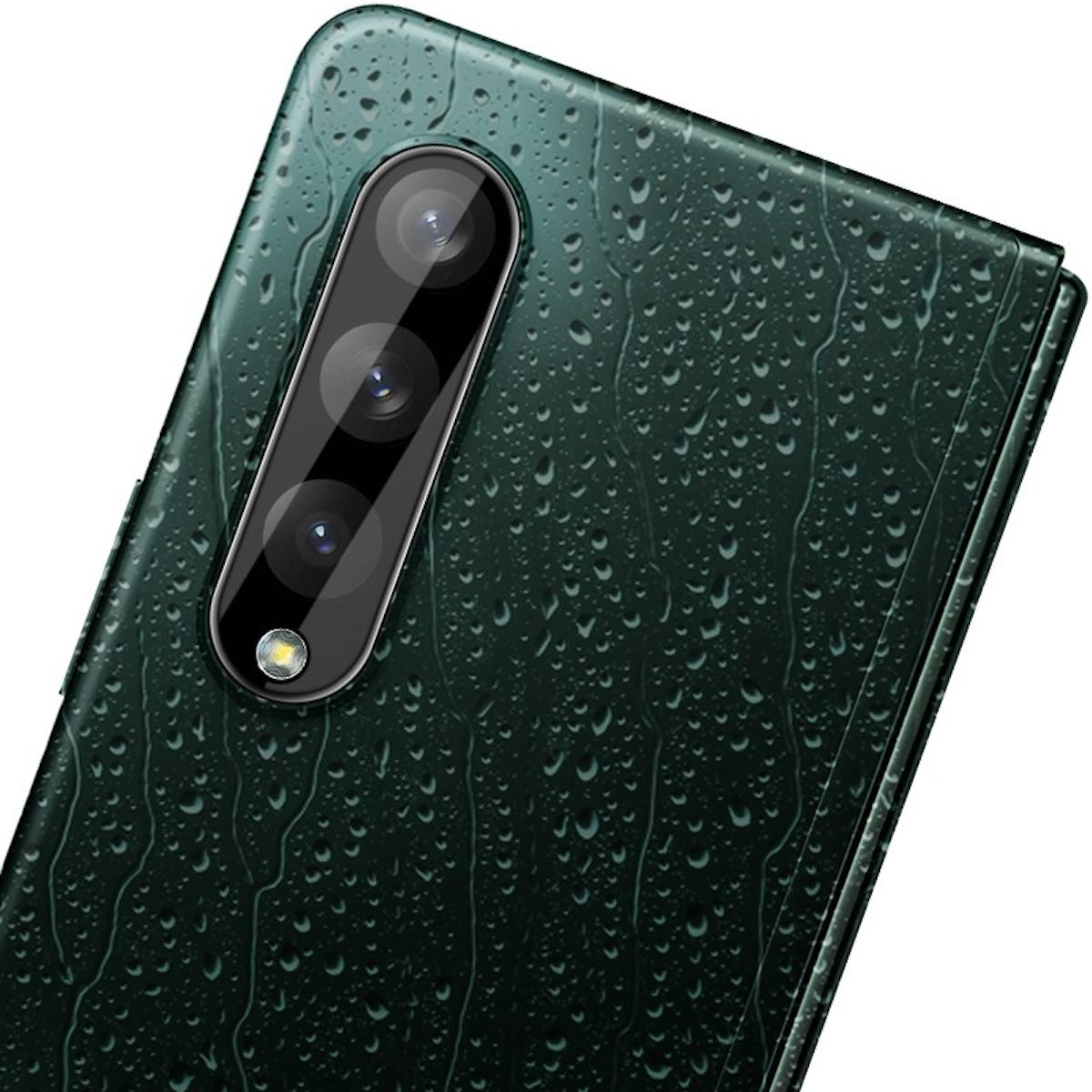 Für Samsung Galaxy Z Fold4 5G 9H Back Kamera Schutz Hart Glas Cover Displayschutz Schwarz