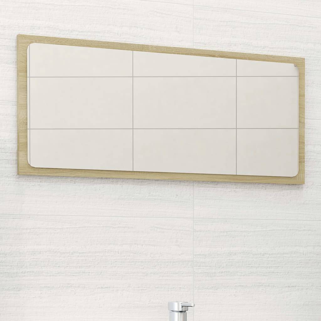 vidaXL Badspiegel Sonoma-Eiche 80x1,5x37 cm Holzwerkstoff