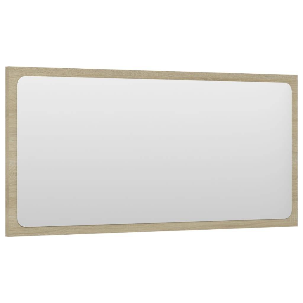 vidaXL Badspiegel Sonoma-Eiche 80x1,5x37 cm Holzwerkstoff