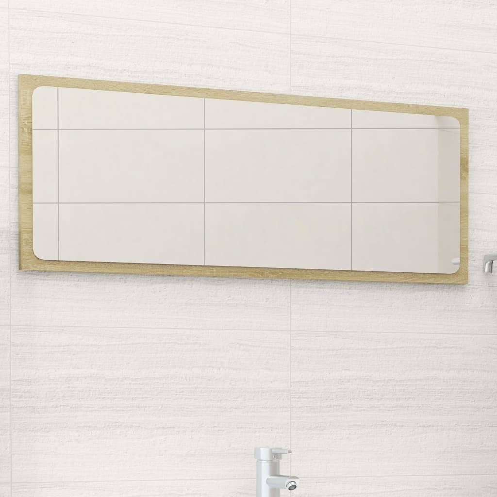 vidaXL Badspiegel Sonoma-Eiche 90x1,5x37 cm Holzwerkstoff
