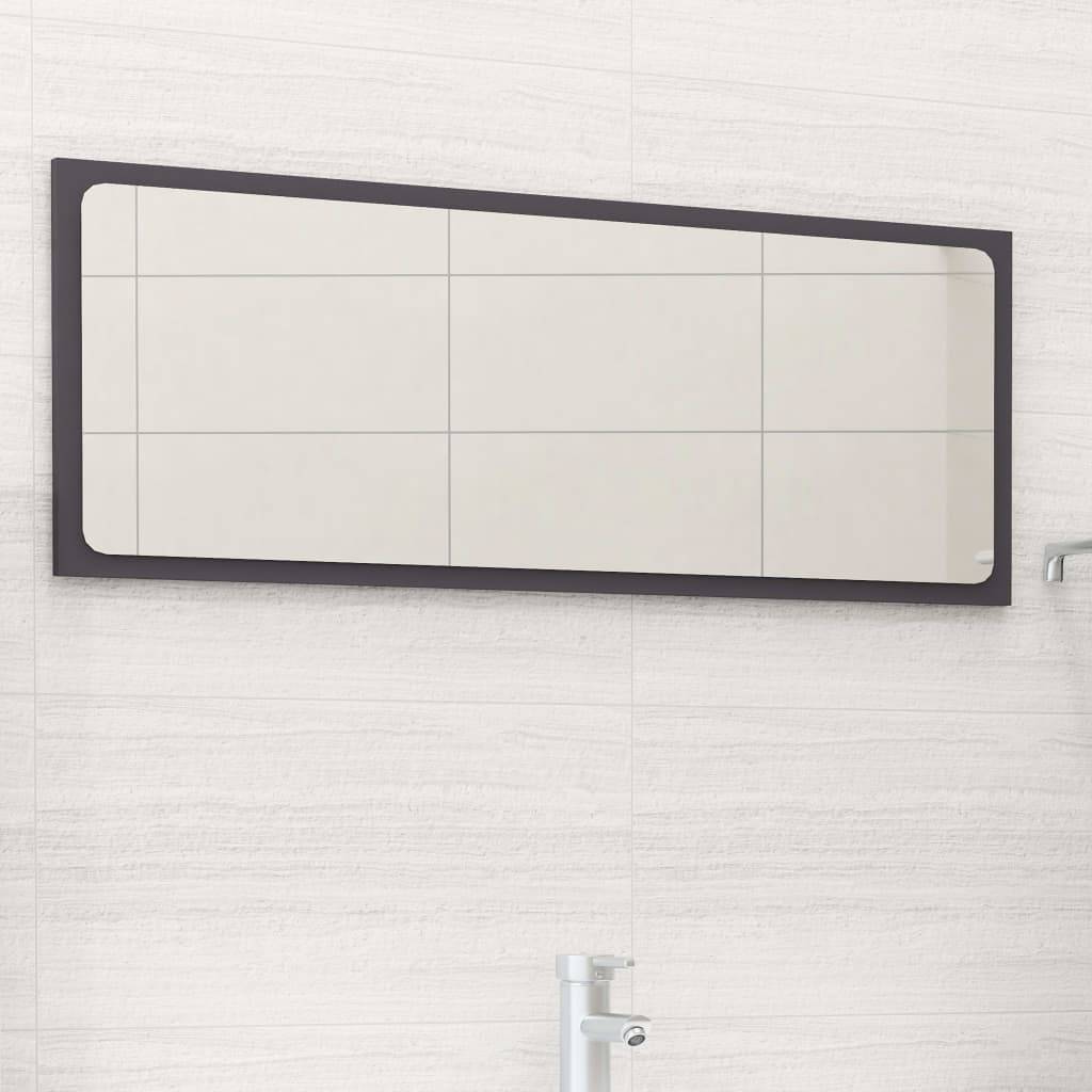 vidaXL Badspiegel Grau 90x1,5x37 cm Holzwerkstoff