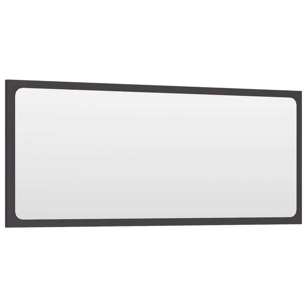 vidaXL Badspiegel Grau 90x1,5x37 cm Holzwerkstoff