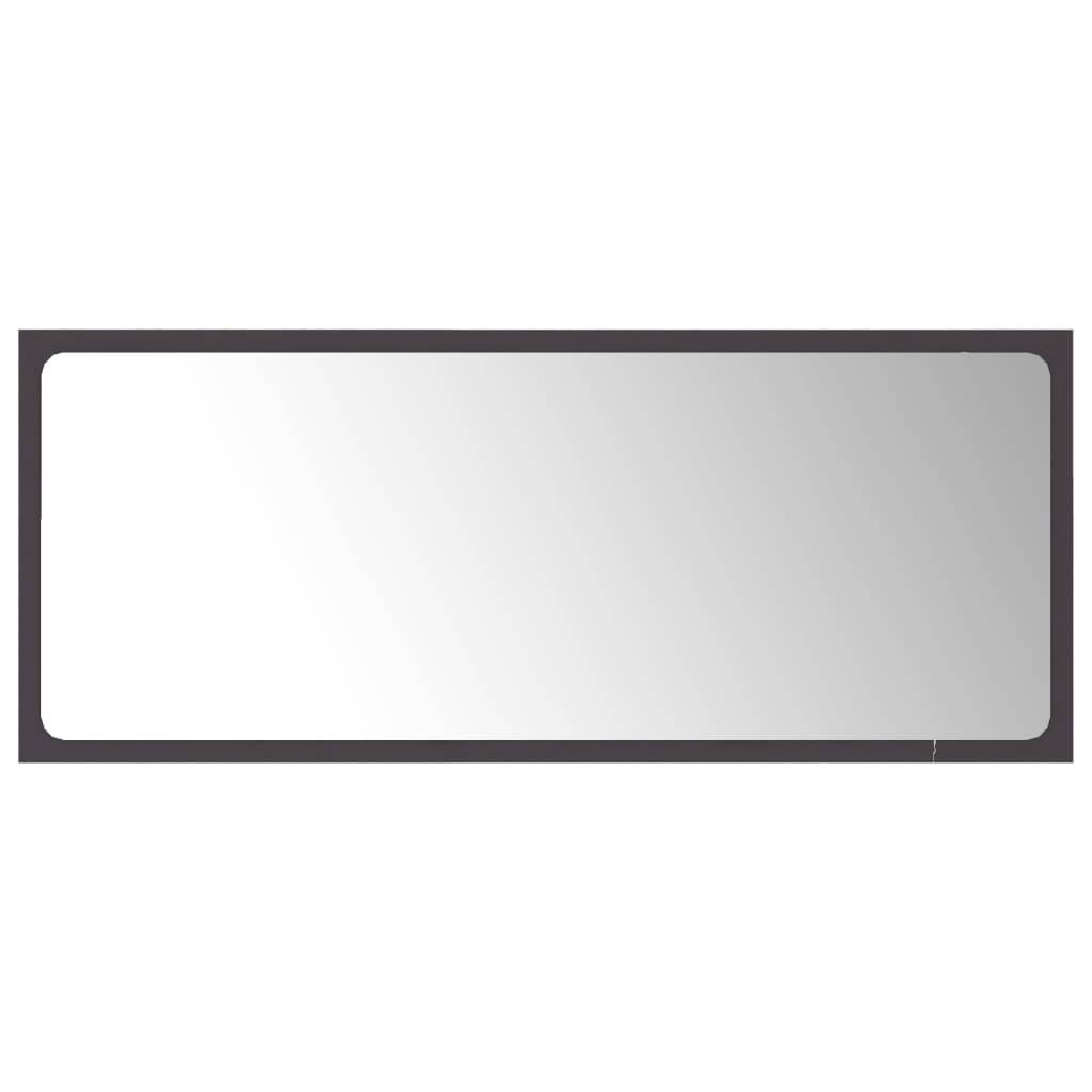 vidaXL Badspiegel Grau 90x1,5x37 cm Holzwerkstoff