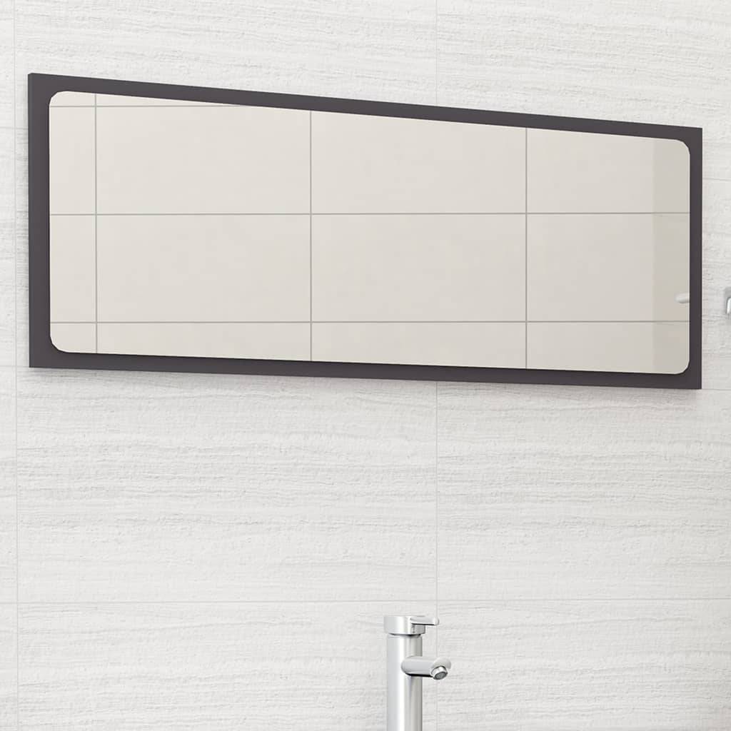 vidaXL Badspiegel Grau 100x1,5x37 cm Holzwerkstoff