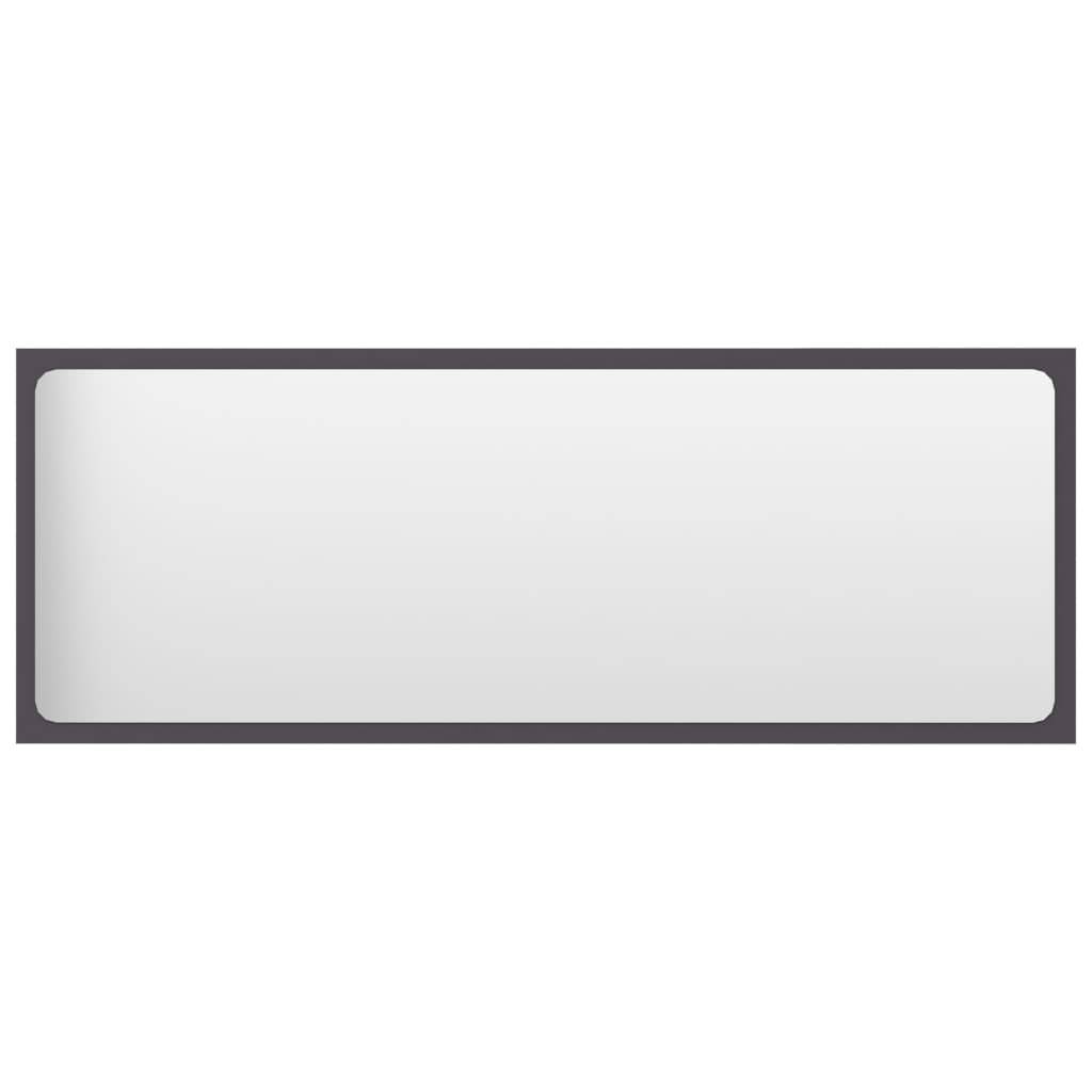 vidaXL Badspiegel Grau 100x1,5x37 cm Holzwerkstoff