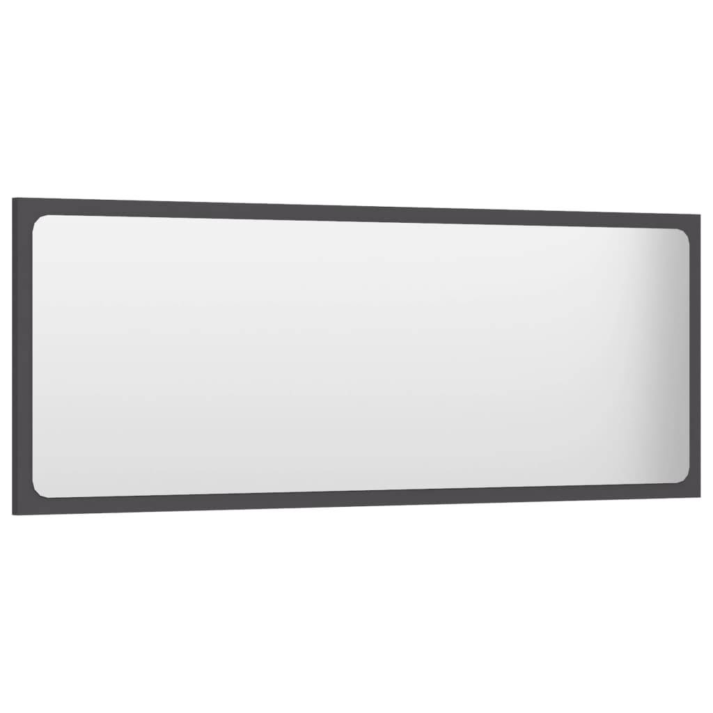vidaXL Badspiegel Grau 100x1,5x37 cm Holzwerkstoff