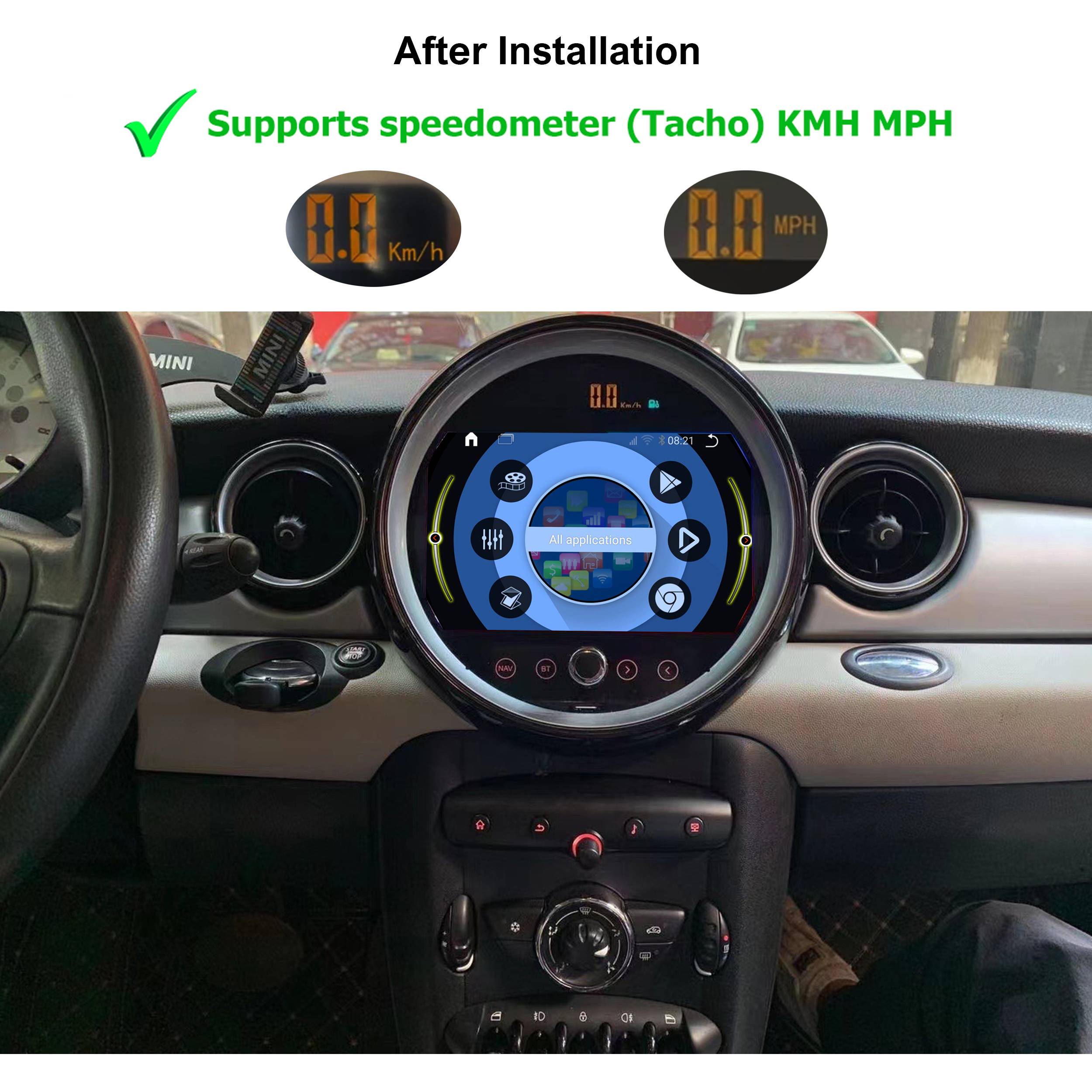 Für Mini R55 R56 R57 R58 R60 R61 9" Touch Android Autoradio GPS Navi Carplay