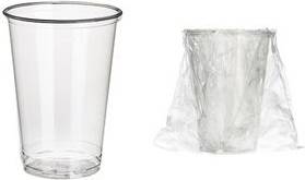 PAPSTAR Kunststoff-Trinkbecher, aus PLA, 0,20 l aus Polylactid (PLA), Durchmesser: 70 mm, Höhe: 97 mm,