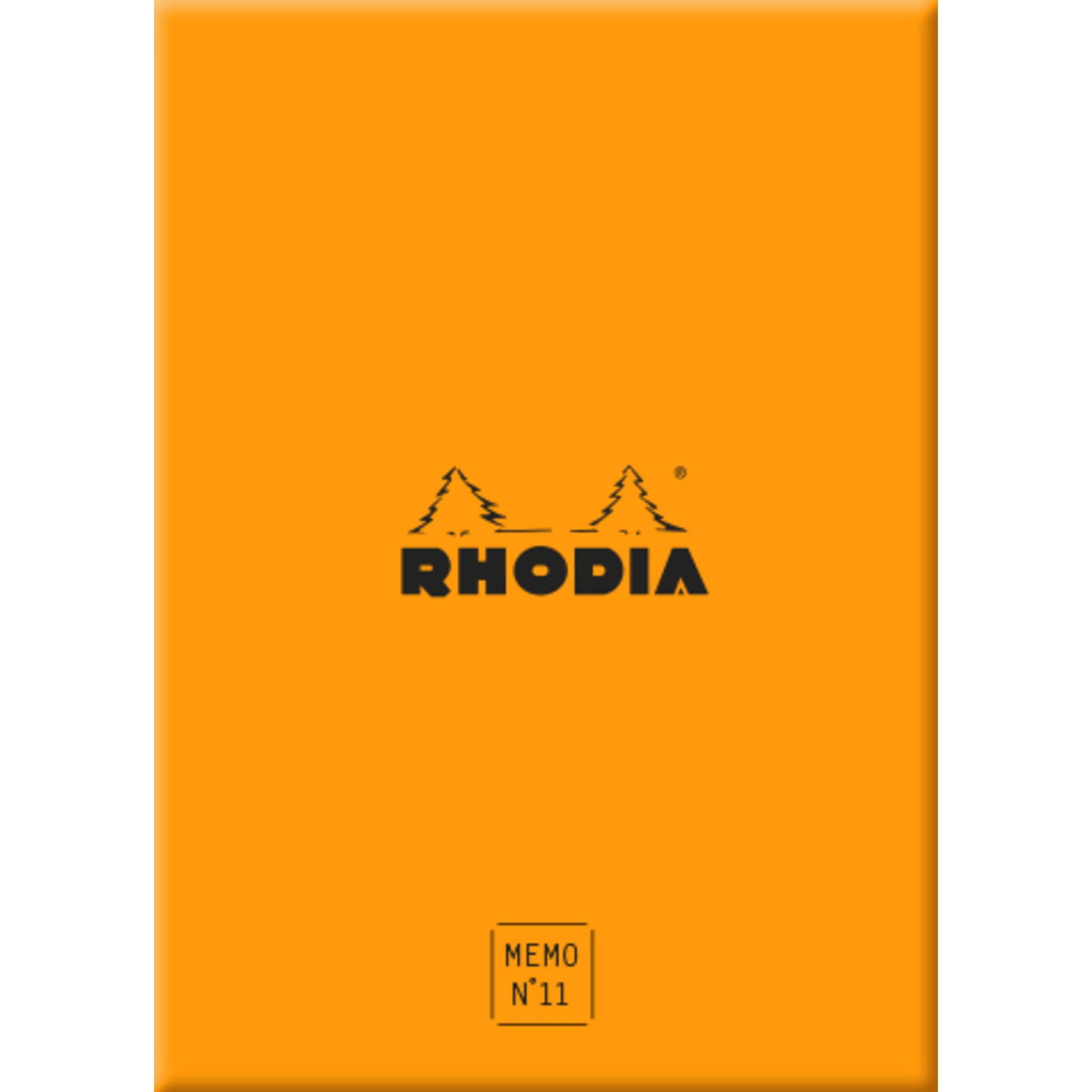 Rhodia Box Memoblock N°11 (7,5 x 10,5 cm) kariert 240 Blatt - Orange 194049C