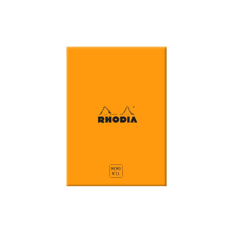 RHODIA Memoblock No. 11, 85 x 115 mm, kariert, orange