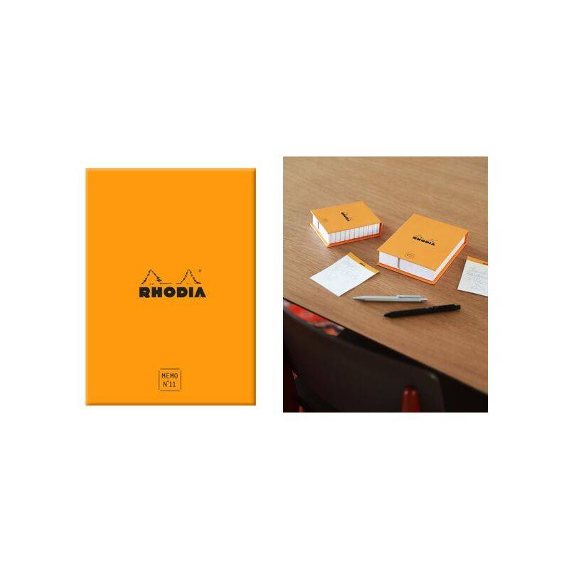 RHODIA Memoblock No. 11, 85 x 115 mm, liniert, orange