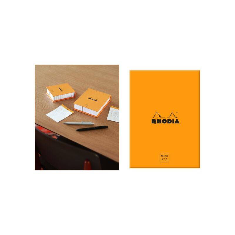 RHODIA Memoblock No. 13, 115 x 160 mm, liniert, orange