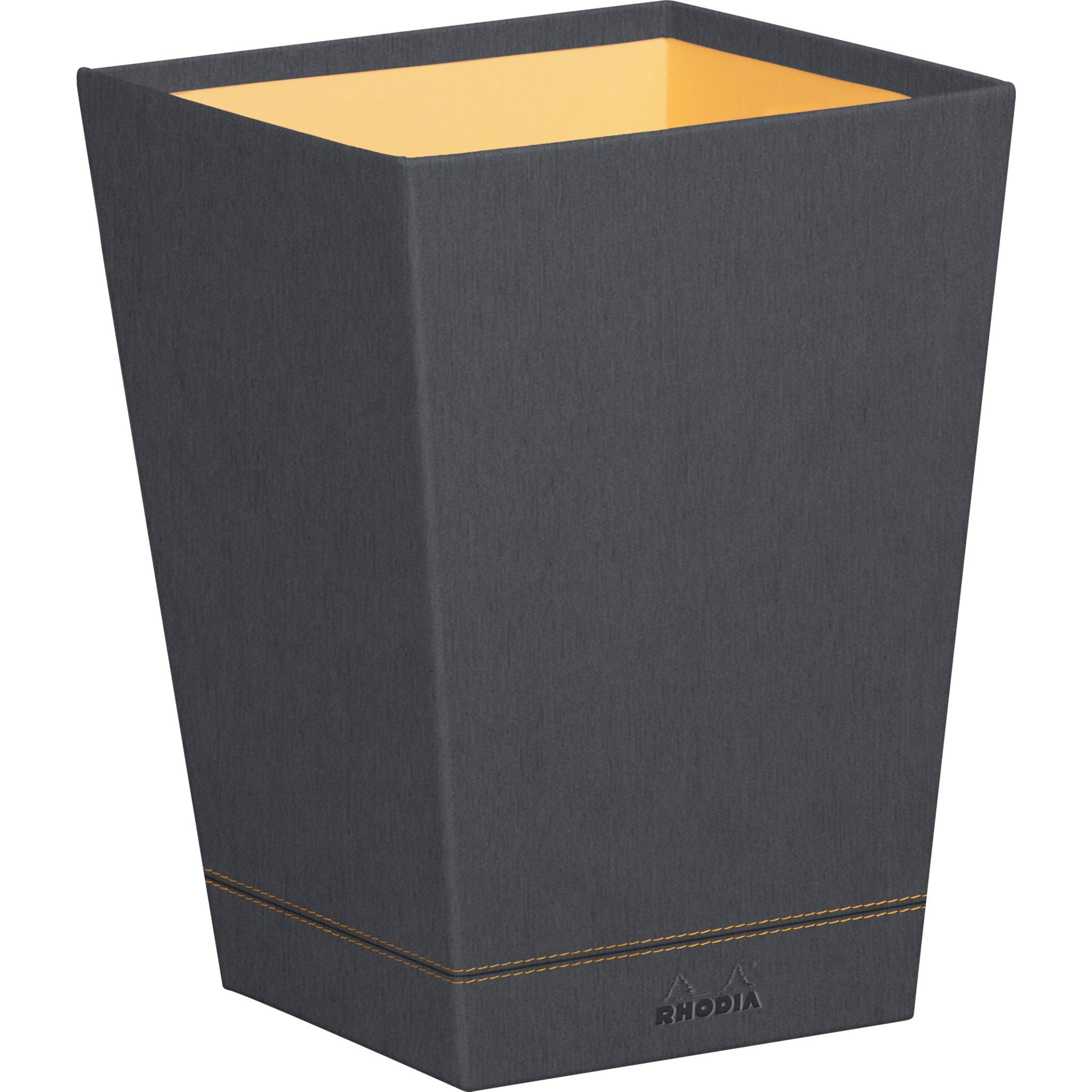 Rhodia Rhodiarama Papierkorb aus Kunstleder, 27x27x32cm - Titan 194618C