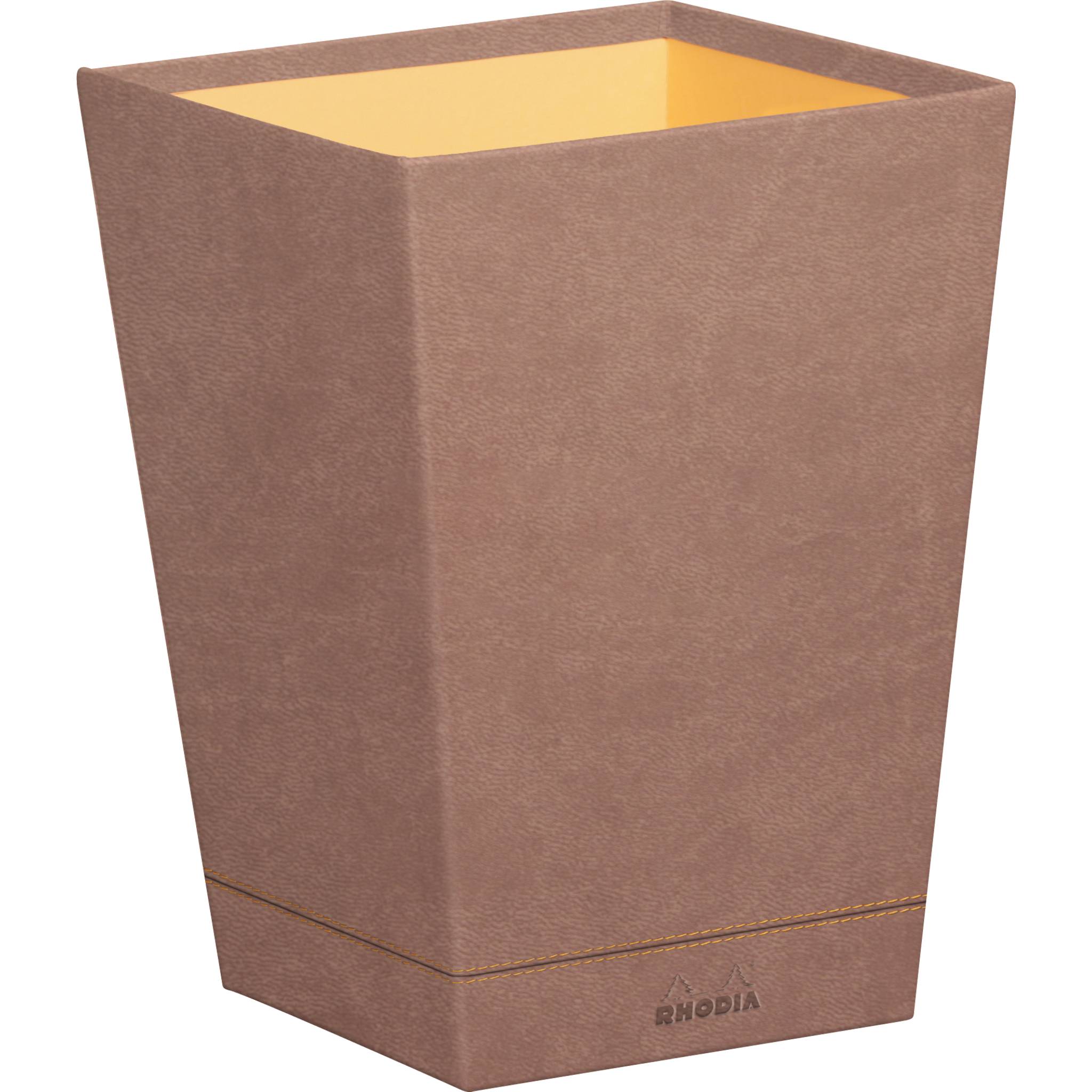 Rhodia Rhodiarama Papierkorb aus Kunstleder, 27x27x32cm - Rosenholz 194621C