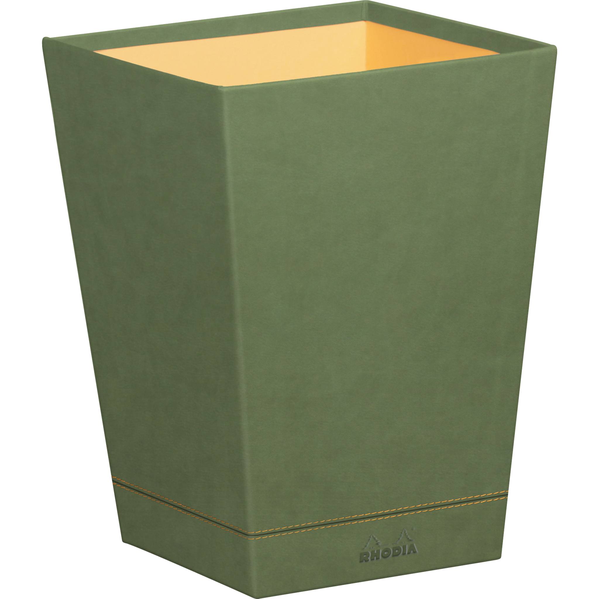 Rhodia Rhodiarama Papierkorb aus Kunstleder, 27x27x32cm - Salbeigrün 194623C