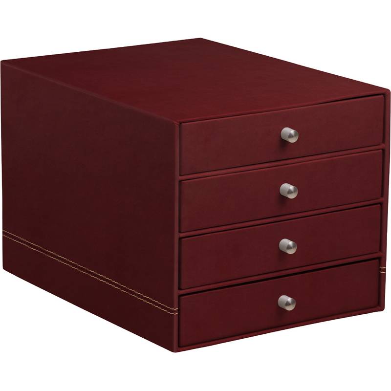 RHODIA Schubladenbox RHODIARAMA, 4 Schübe, weinrot