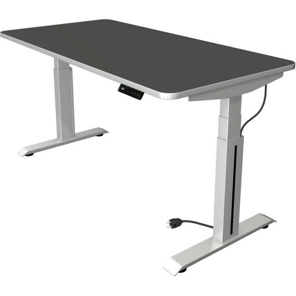 Sitz-/Stehtisch Move professional elektr. höhenverstellbar BxTxH 160x80x64-129cm silber/anthrazit